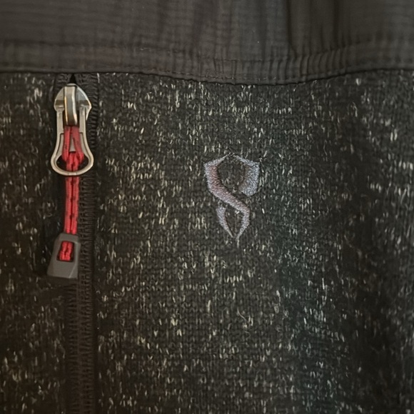 Stoic (Backcountry) Black, Grey Speckled, and Red Accents Zip-Up Jacket - Picture 4 of 12